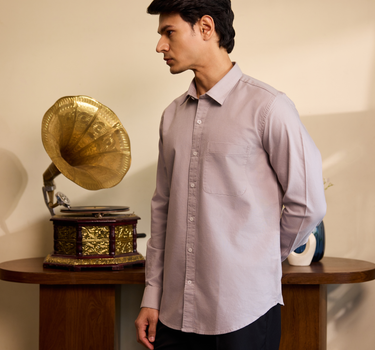 Light Grey Oxford Cotton Shirt