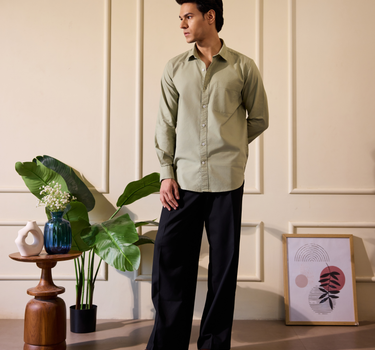 Sage Green Oxford Cotton Shirt