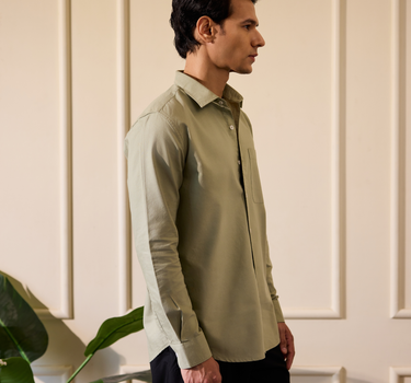Sage Green Oxford Cotton Shirt