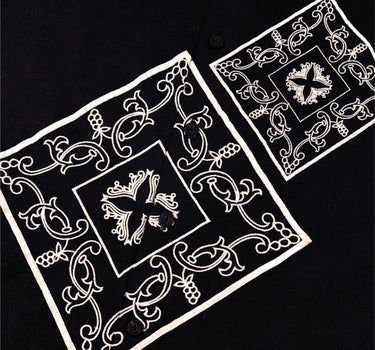 Asymmetric Allure Embroidered Linen Shirt
