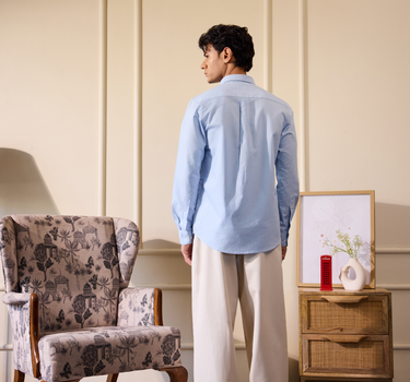 Sky Blue Oxford Cotton Shirt