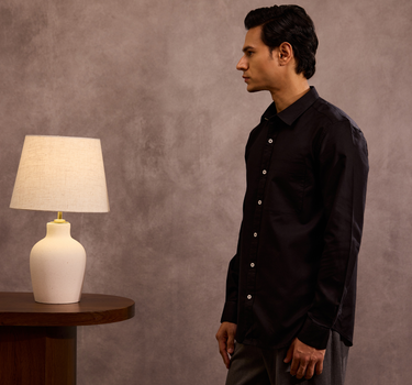 Black Oxford Cotton Shirt